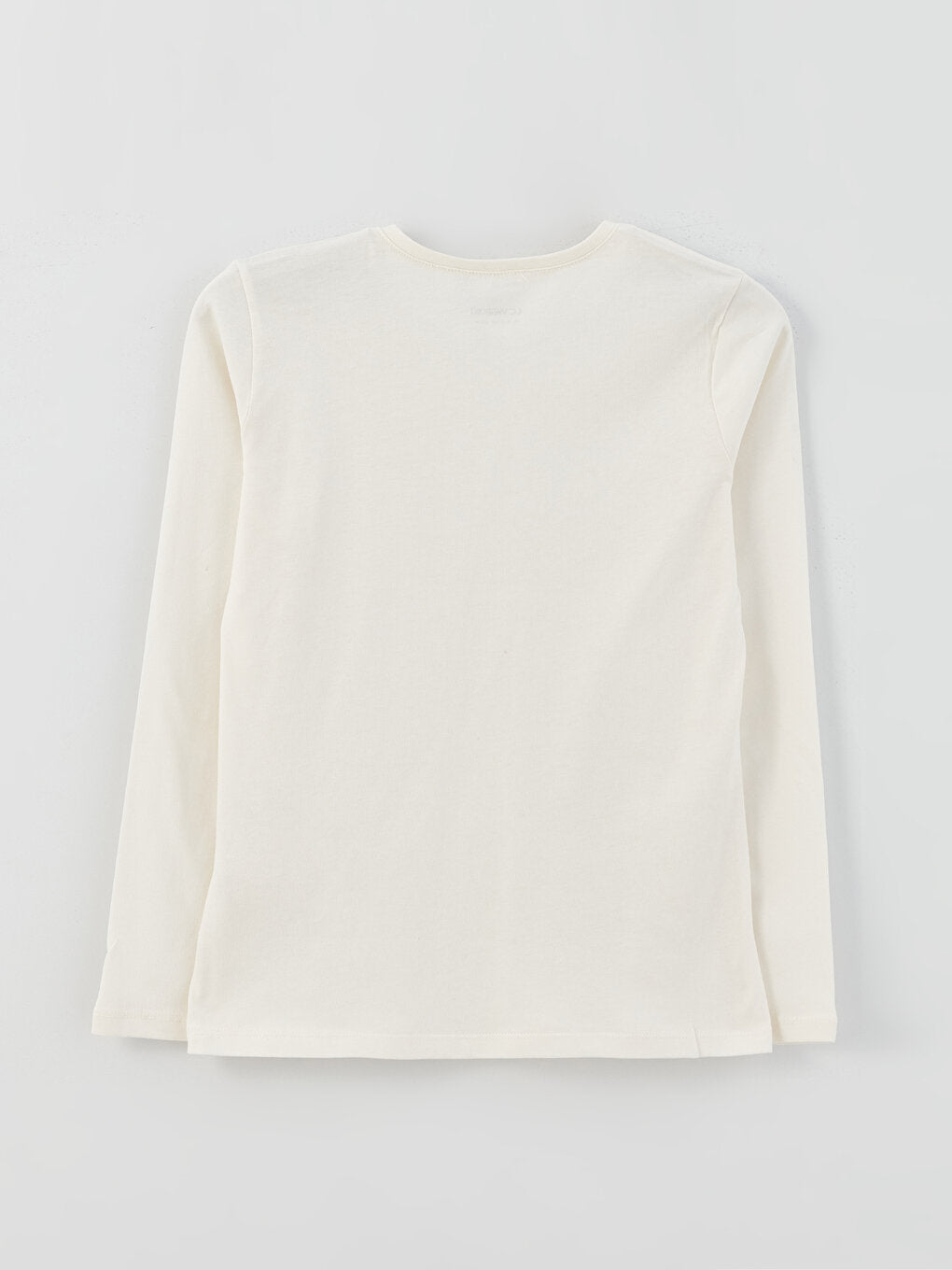 Crew Neck Basic Long Sleeve Girl's T-Shirt