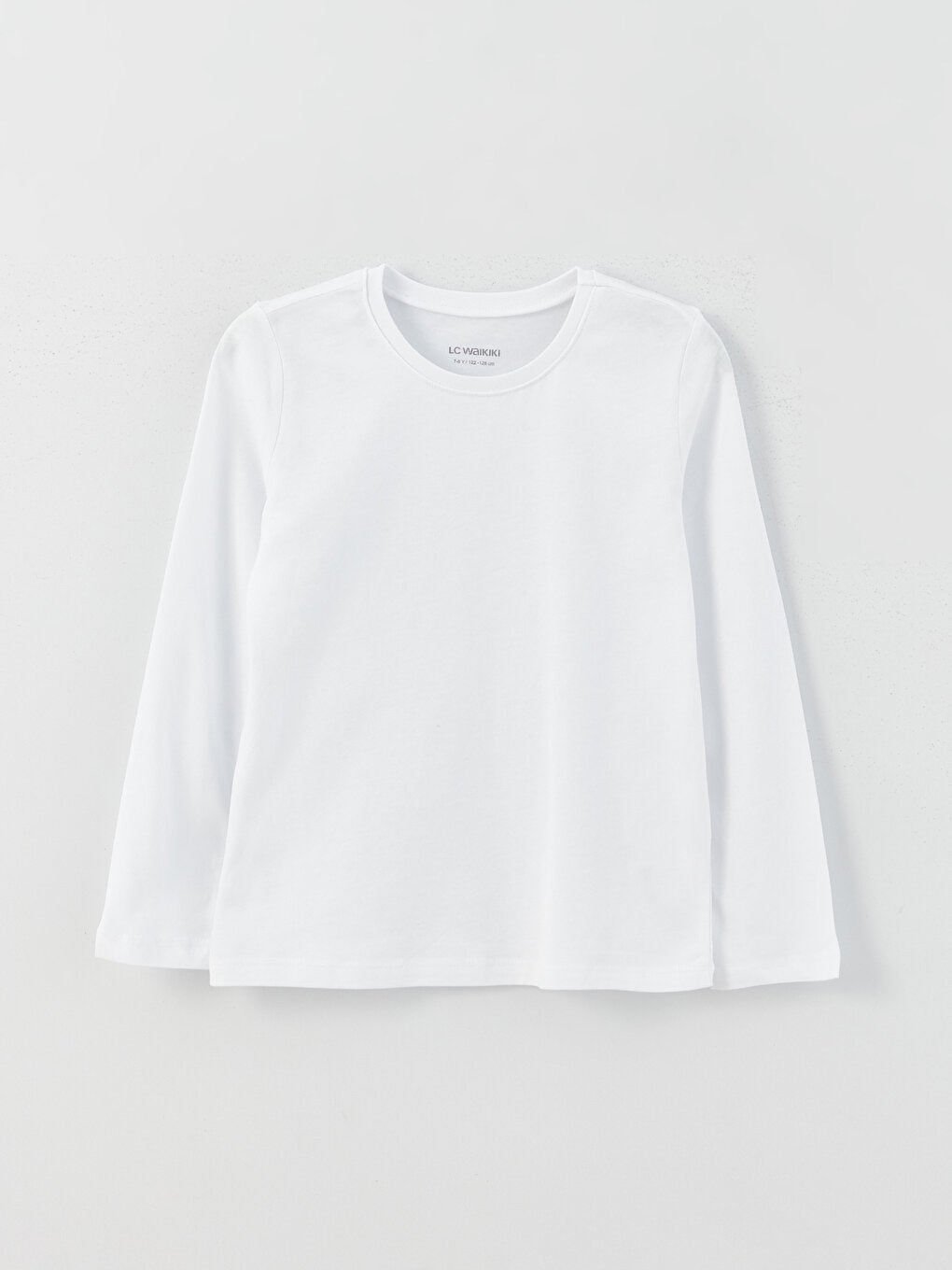 Crew Neck Basic Long Sleeve Girl's T-Shirt