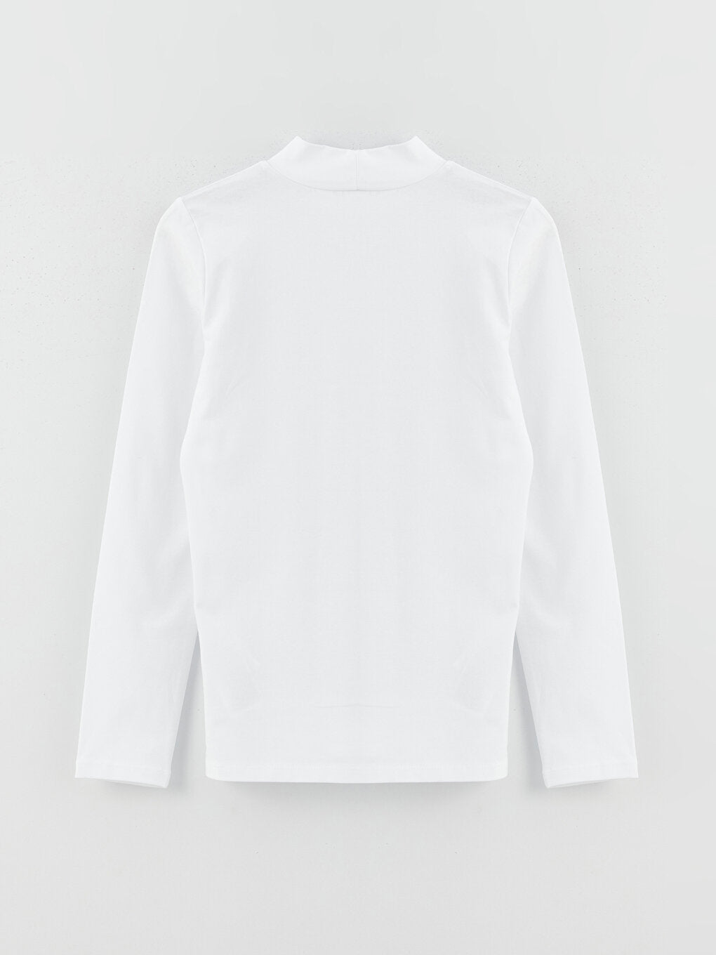 Half Turtleneck Basic Long Sleeve Girl's T-Shirt