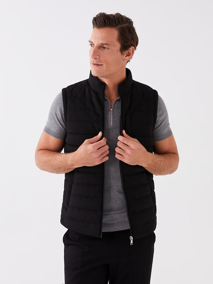 Standard Mold Stand Collar Men's Puffer Vest