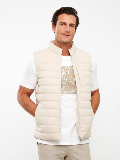 Standard Mold Stand Collar Men's Puffer Vest