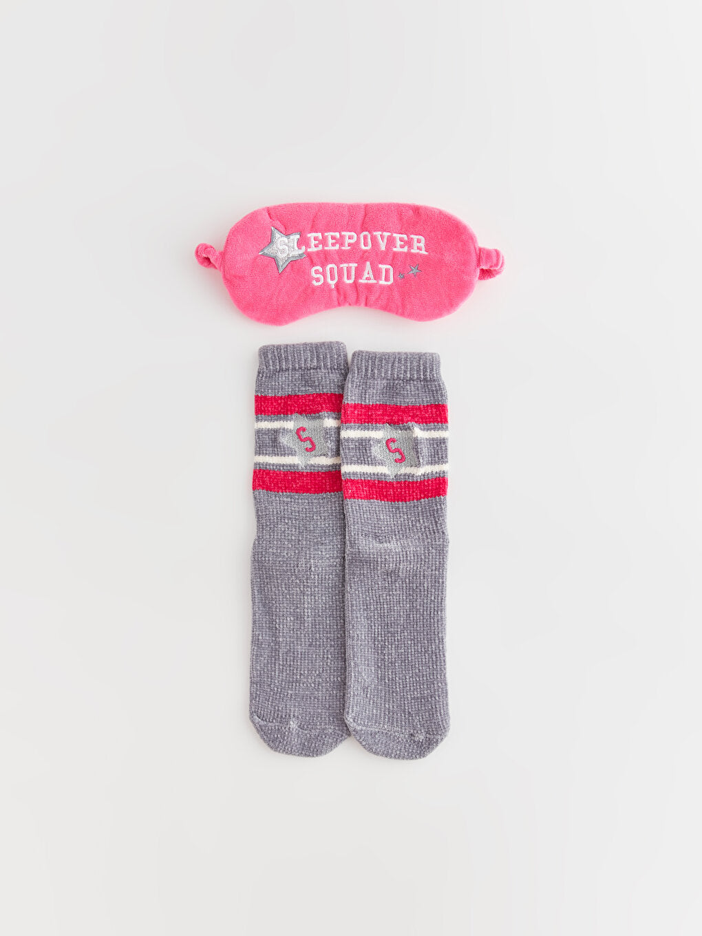 Patterned Girl's Home Socks and Sleeping Band