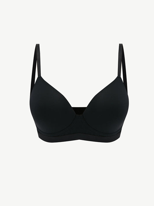 Non-wired, unpadded plain bra