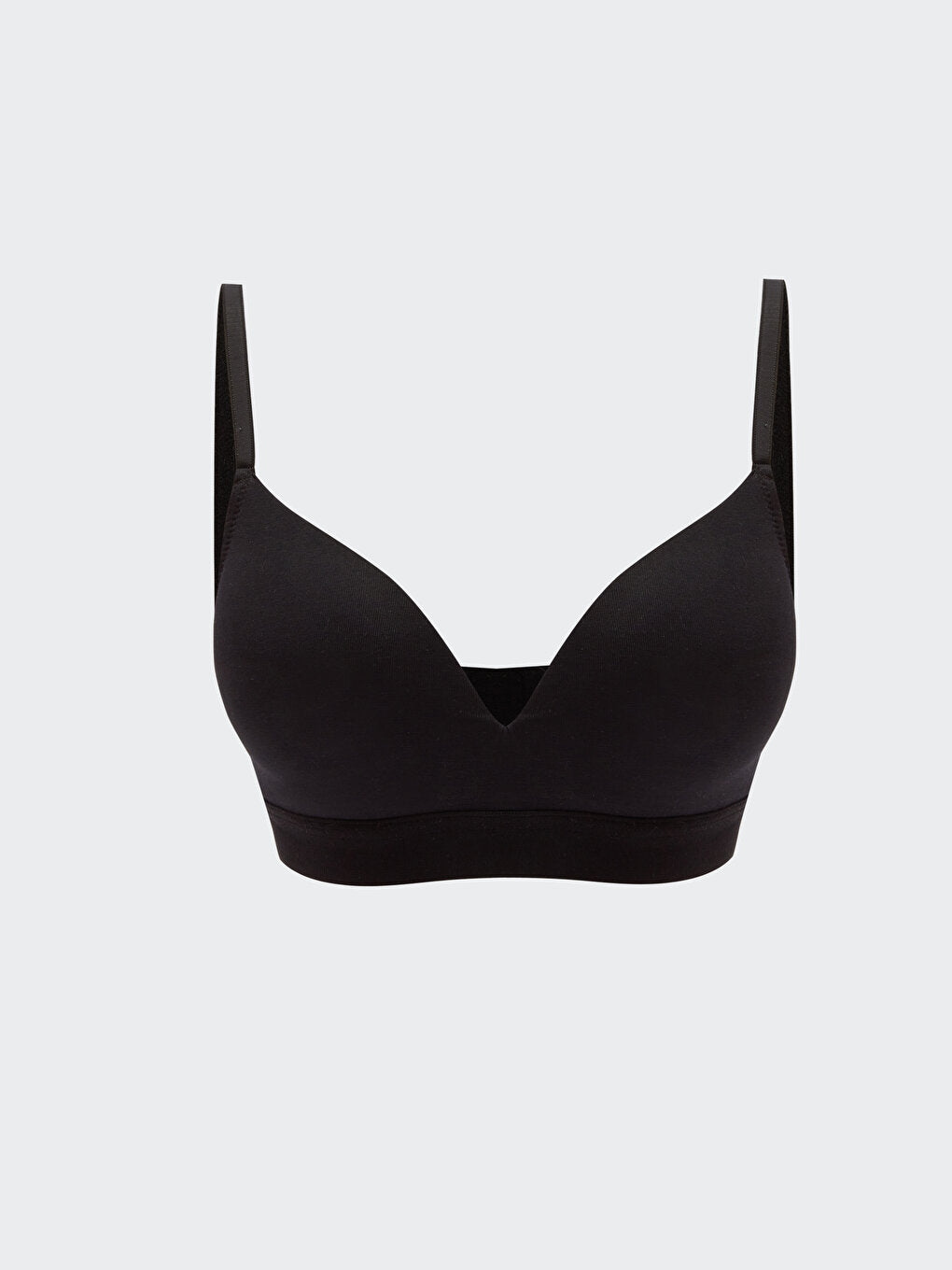 Non-wired, non-padded, plain sports bra