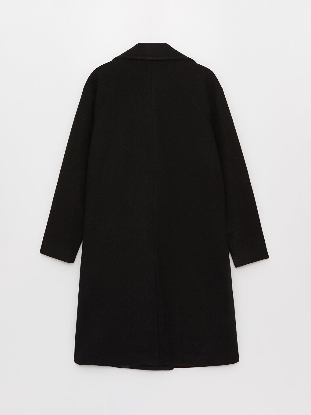 Women's Jacket Collar Plain Cashmere Coat