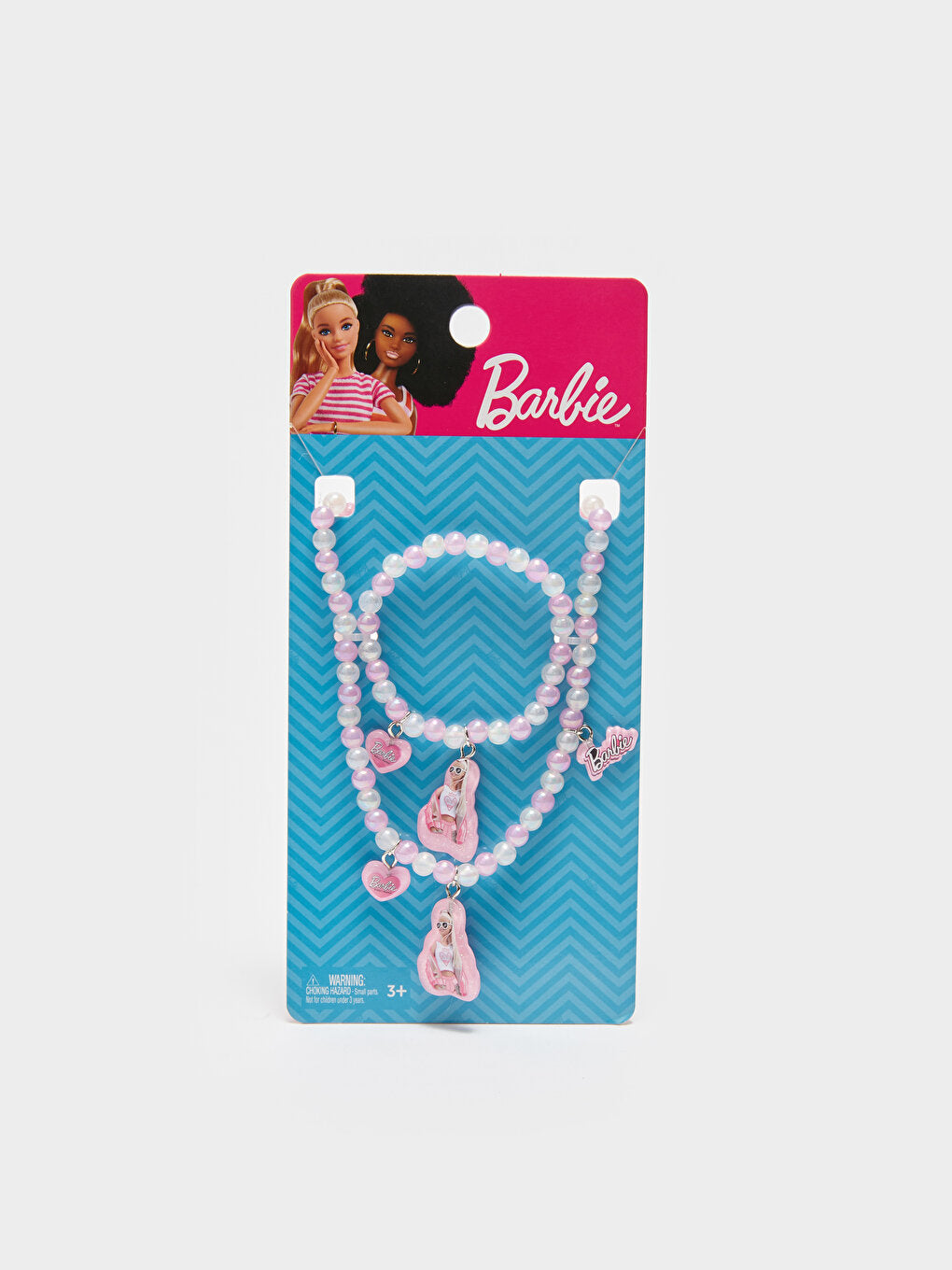 Barbie Printed Girl's Necklace and Bracelet Jewelry Set of 2