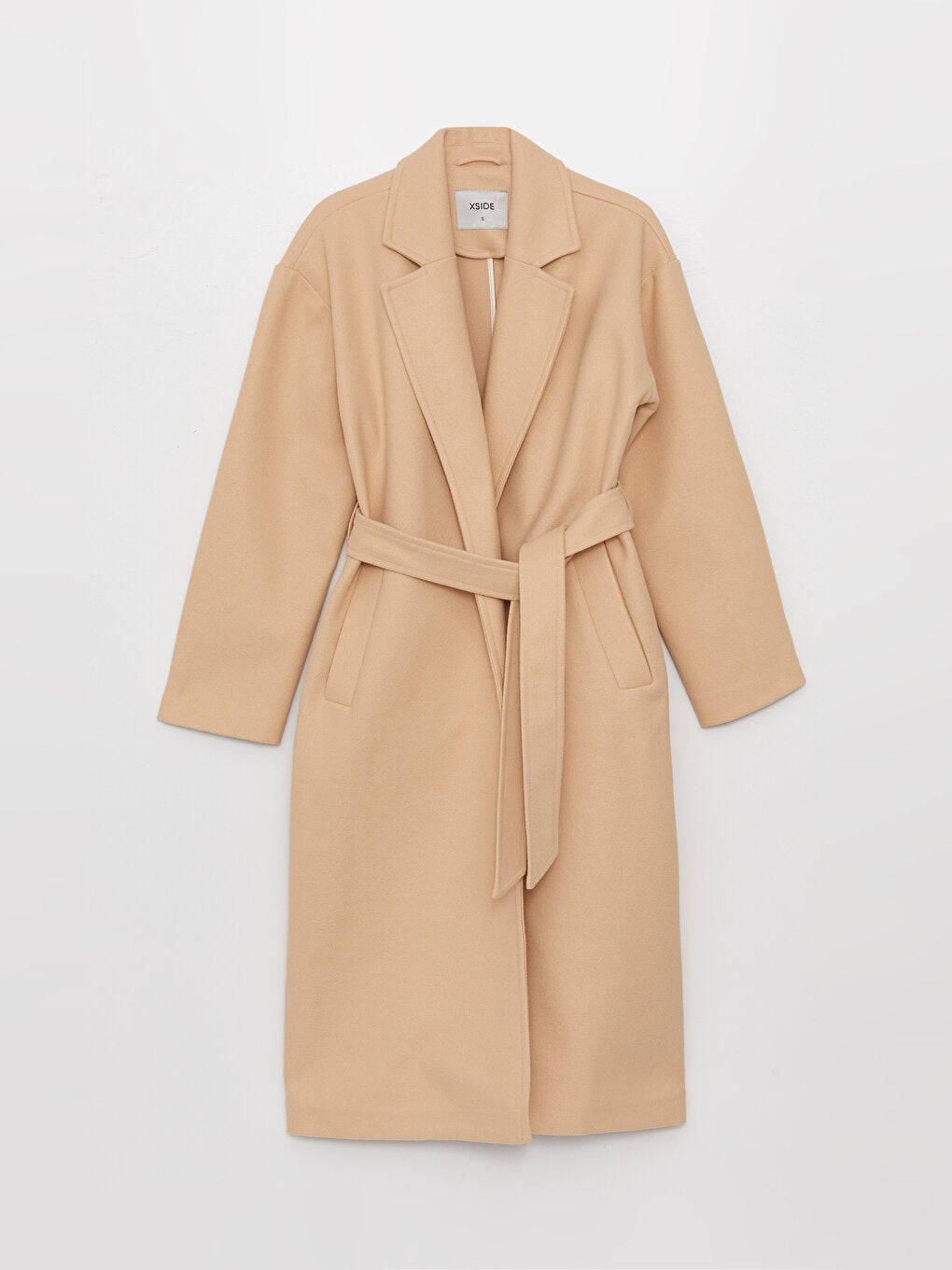 Women's Jacket Collar Plain Stash Coat