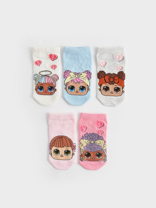 LOL Surprise OMG Licensed Girl's Booties Socks 5-pack