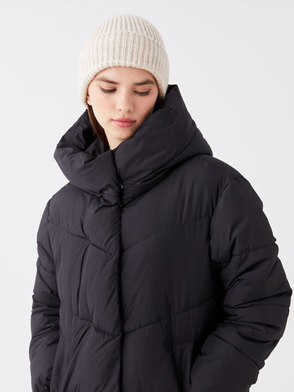 Women's Hooded Plain Puffer Coat