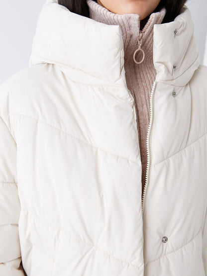 Women's Hooded Plain Puffer Coat