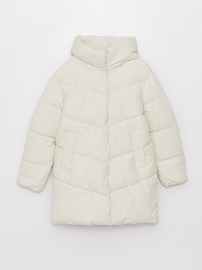 Women's Hooded Plain Puffer Coat