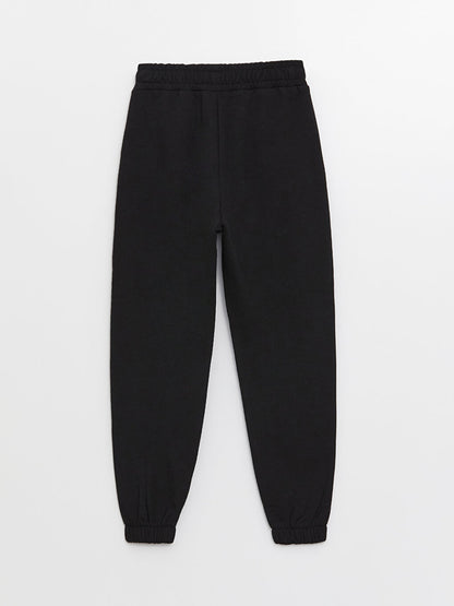 Basic Girl's Jogger Sweatpants with Elastic Waist