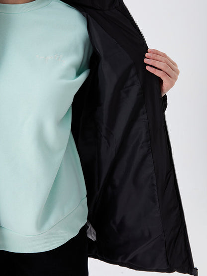 Women's Hooded Plain Puffer Coat