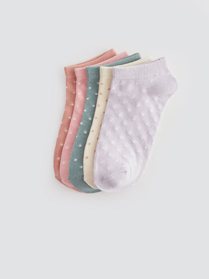 Polka Dot Girl's Booties Socks 5-pack