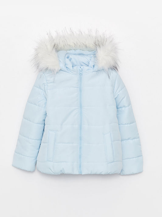 Hooded Basic Girl's Coat