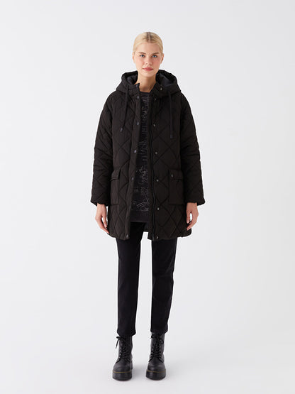 Hooded Quilted Oversize Women's Puffer Coat