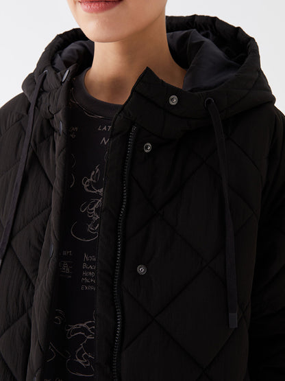 Hooded Quilted Oversize Women's Puffer Coat