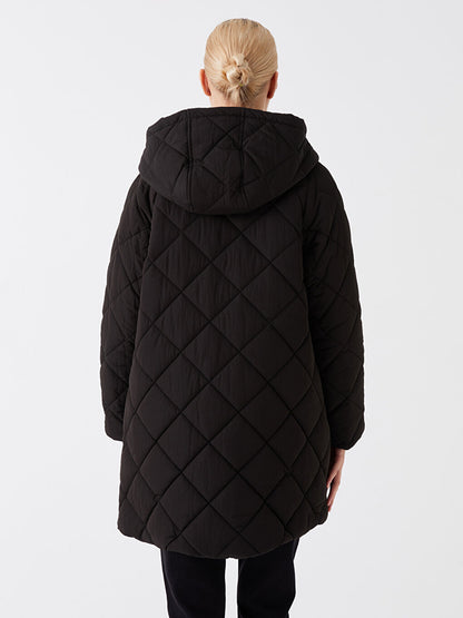 Hooded Quilted Oversize Women's Puffer Coat