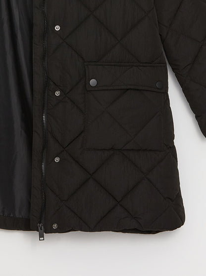 Hooded Quilted Oversize Women's Puffer Coat