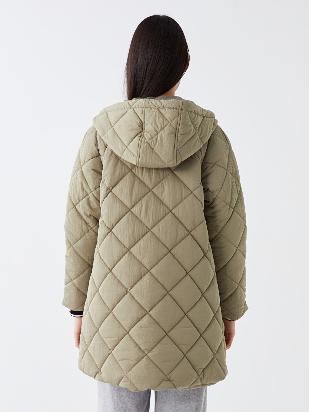 Hooded Quilted Oversize Women's Puffer Coat