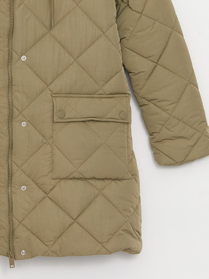 Hooded Quilted Oversize Women's Puffer Coat