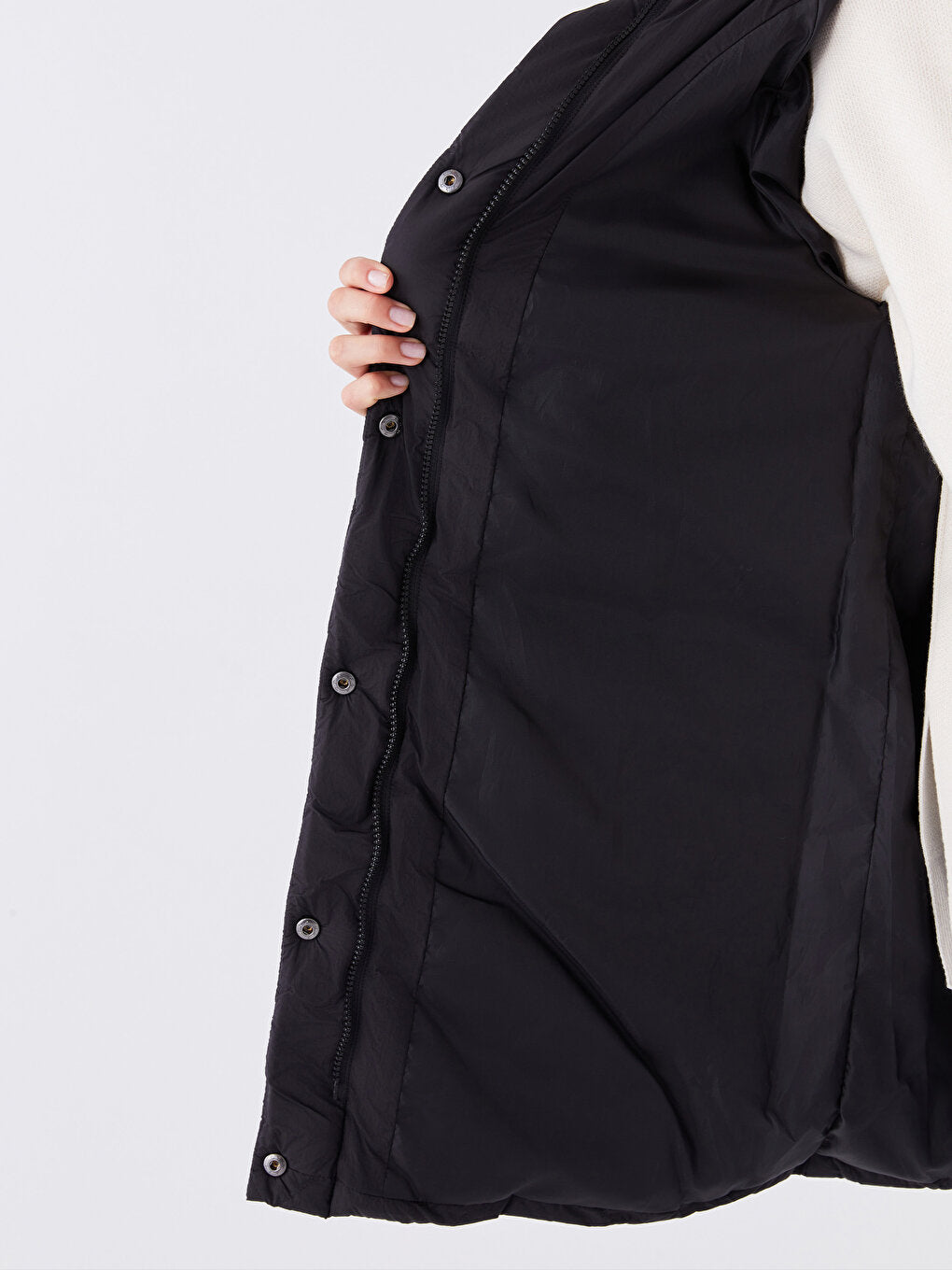 Hooded Quilted Oversize Women's Puffer Jacket