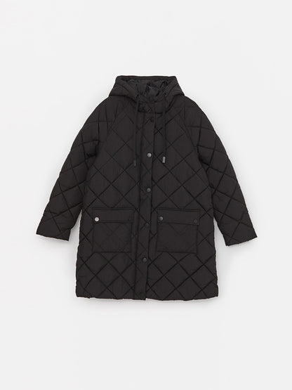 Hooded Quilted Oversize Women's Puffer Jacket