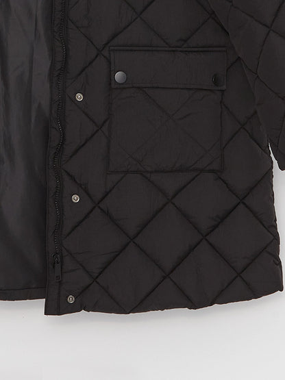 Hooded Quilted Oversize Women's Puffer Jacket