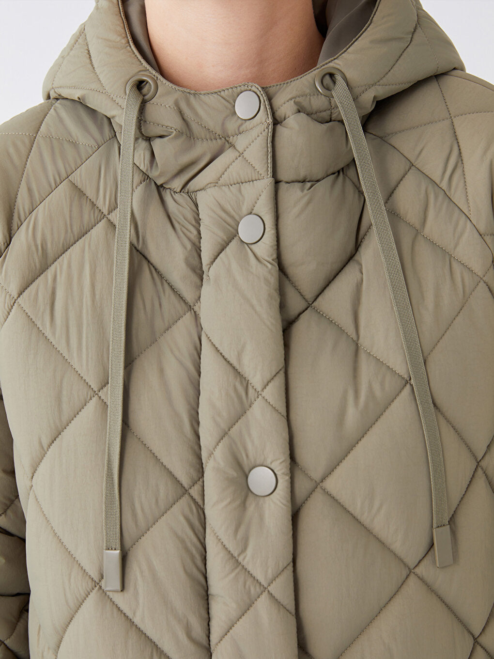 Hooded Quilted Oversize Women's Puffer Jacket