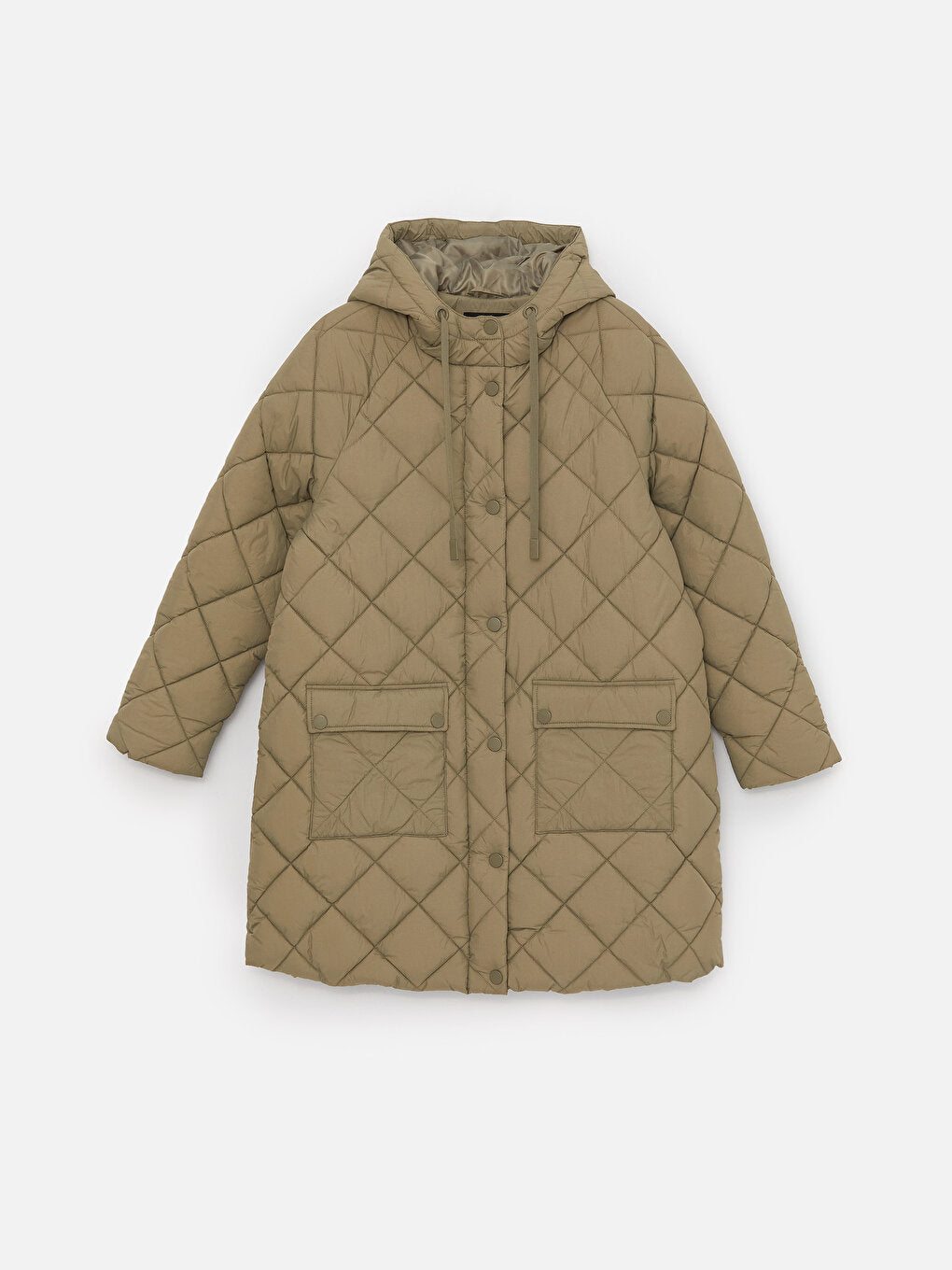 Hooded Quilted Oversize Women's Puffer Jacket