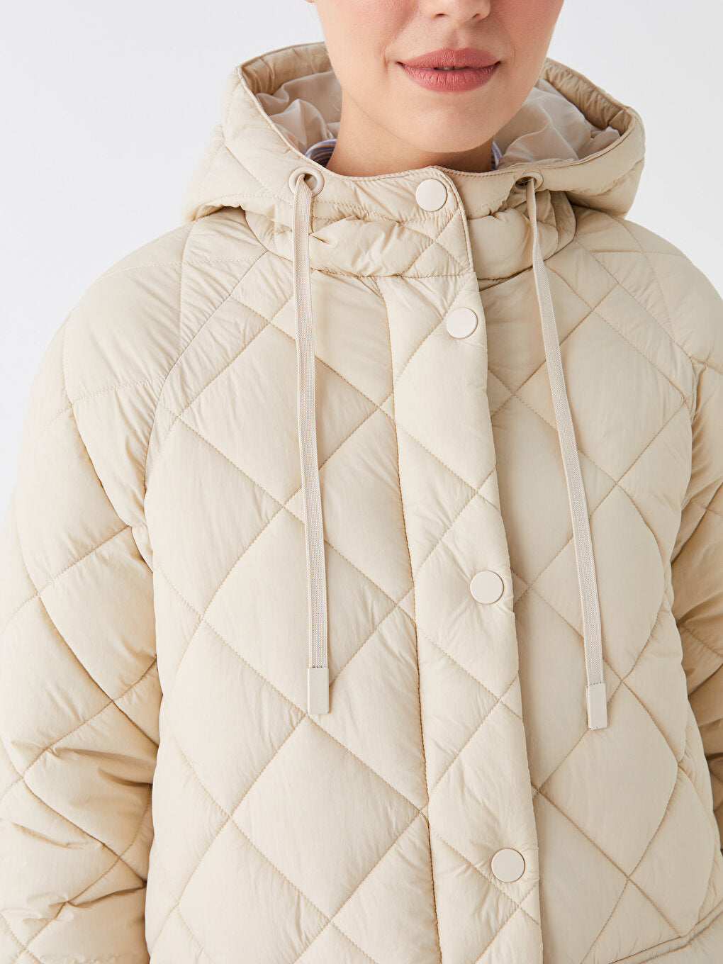 Hooded Quilted Oversize Women's Puffer Jacket