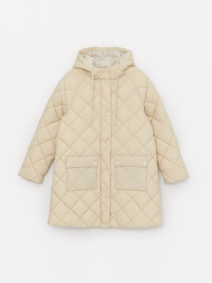 Hooded Quilted Oversize Women's Puffer Jacket