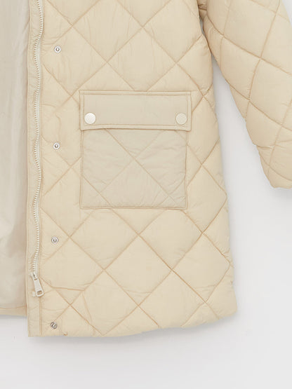 Hooded Quilted Oversize Women's Puffer Jacket