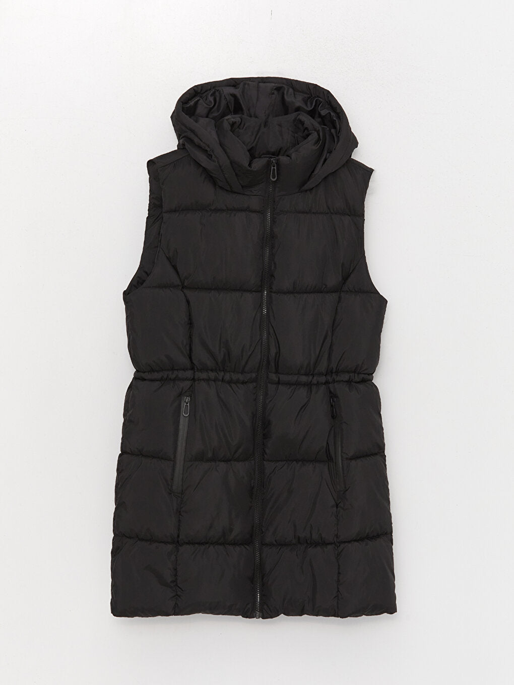 Women's Hooded Plain Puffer Vest