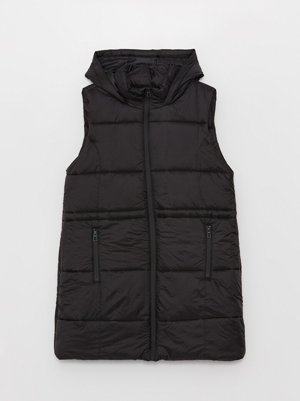 Women's Hooded Plain Puffer Vest