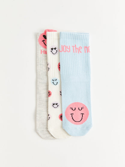 Patterned Girl's Socks 3-pack