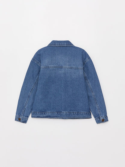 Ripped Detailed Girl's Jean Jacket