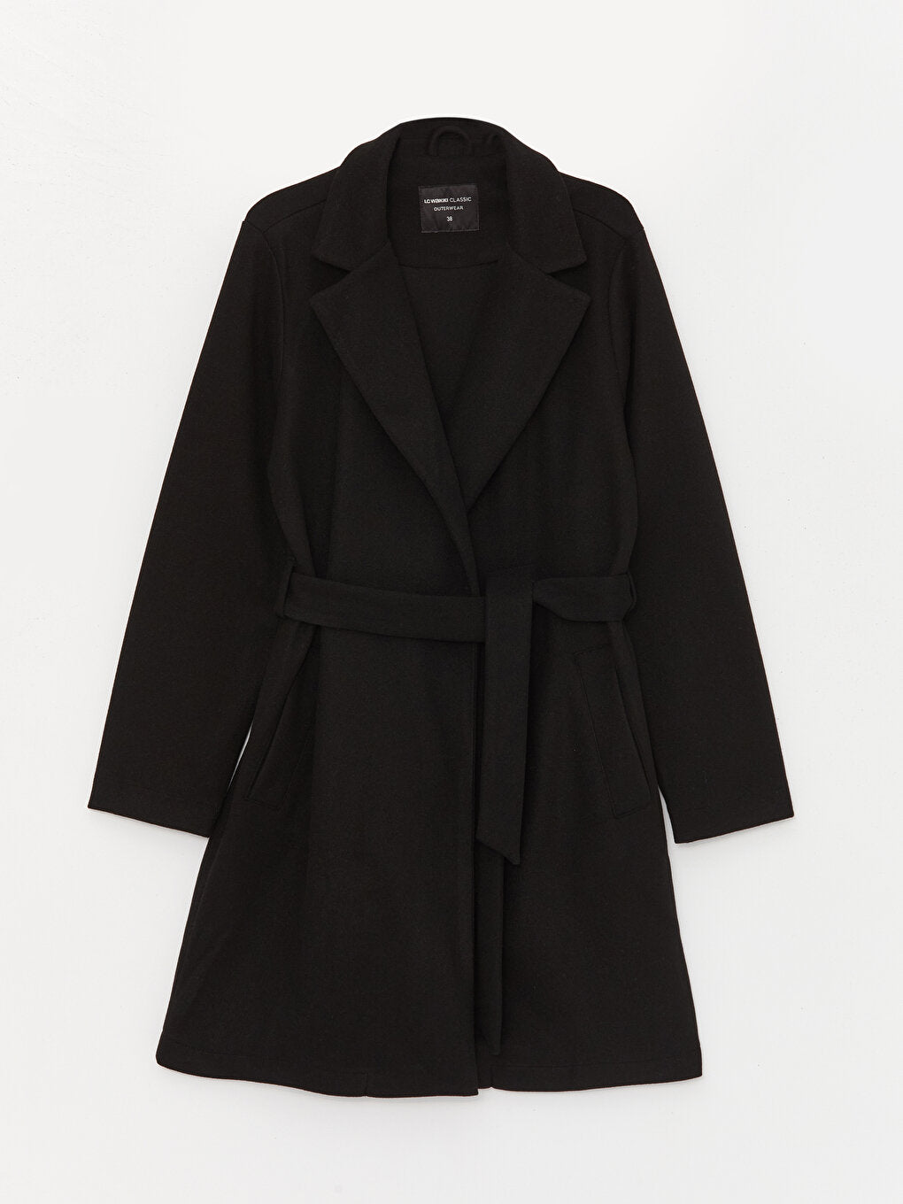 Women's Jacket Collar Plain Cashmere Coat