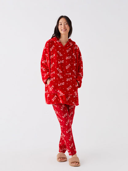 New Year's Themed Women's Jogger Pajama Bottom with Elastic Waist