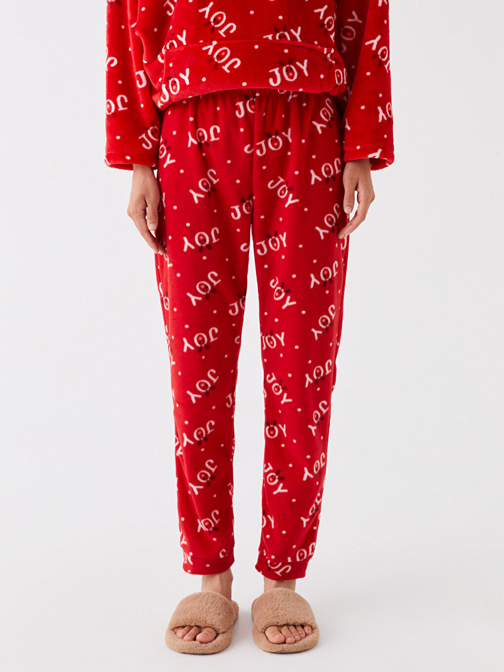 New Year's Themed Women's Jogger Pajama Bottom with Elastic Waist