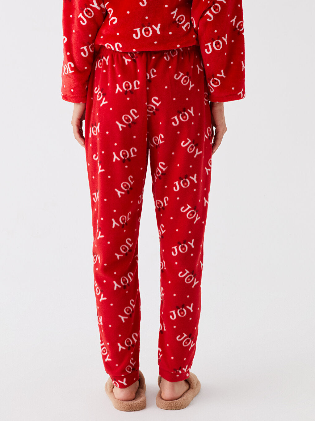 New Year's Themed Women's Jogger Pajama Bottom with Elastic Waist