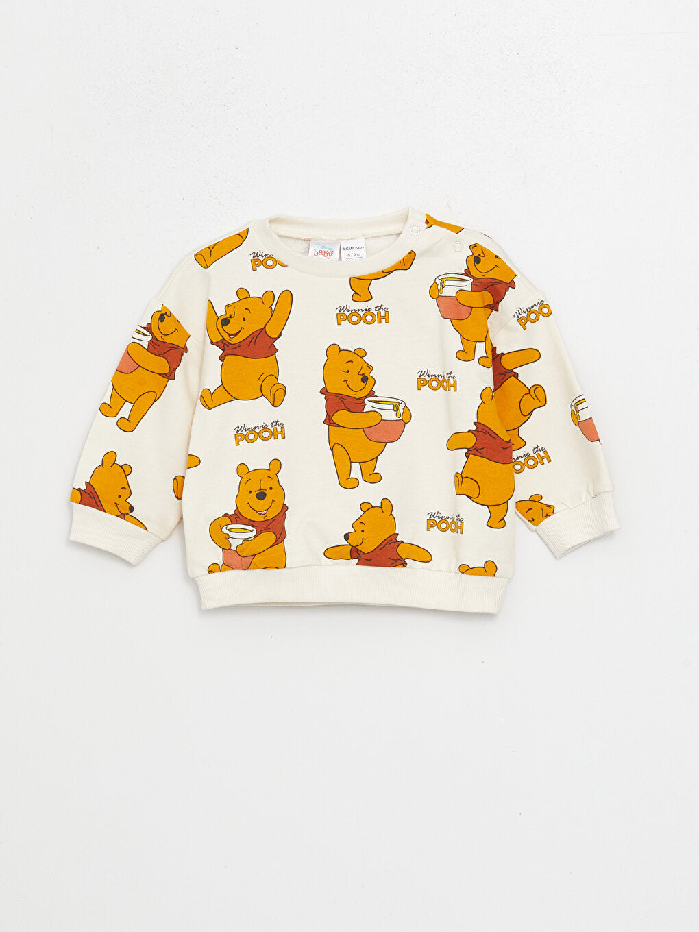 Crew Neck Long Sleeve Winnie the Pooh Printed Baby Boy Sweatshirt and Trousers 2-pack