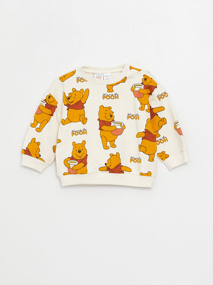 Crew Neck Long Sleeve Winnie the Pooh Printed Baby Boy Sweatshirt and Trousers 2-pack