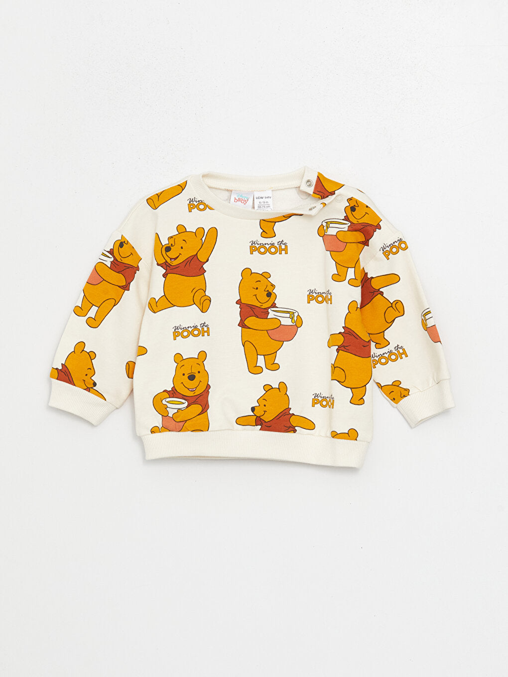 Crew Neck Long Sleeve Winnie the Pooh Printed Baby Boy Sweatshirt and Trousers 2-pack