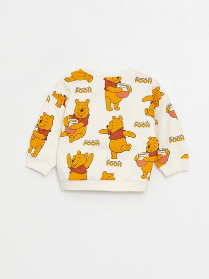 Crew Neck Long Sleeve Winnie the Pooh Printed Baby Boy Sweatshirt and Trousers 2-pack