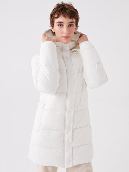 Women's Hooded Plain Puffer Coat