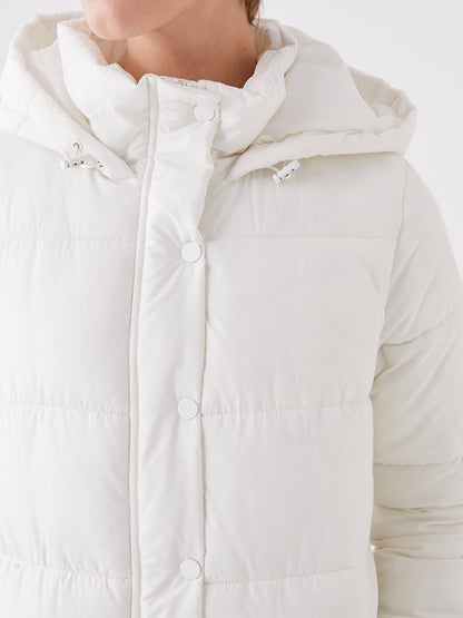 Women's Hooded Plain Puffer Coat