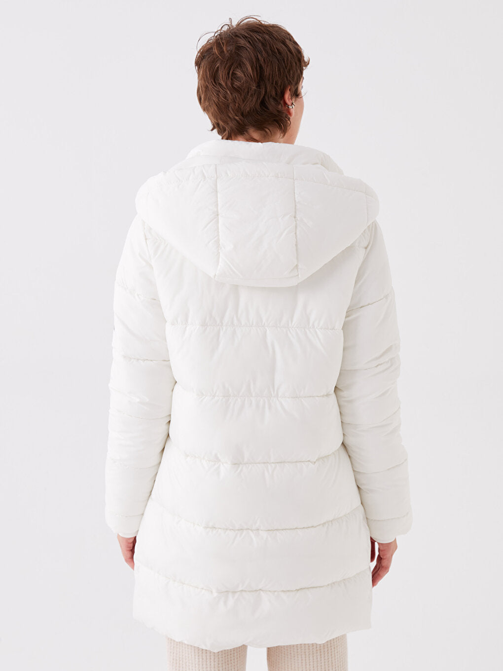 Women's Hooded Plain Puffer Coat