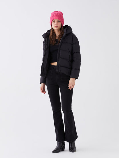 Women's Hooded Plain Puffer Coat