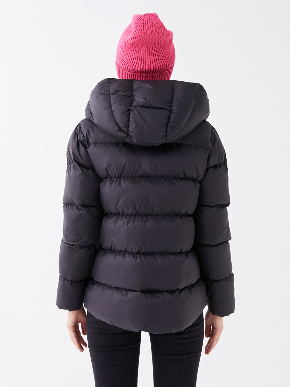 Women's Hooded Plain Puffer Coat